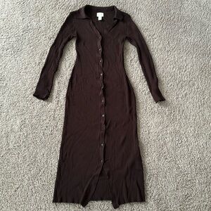 H&M Ribbed Button Dress